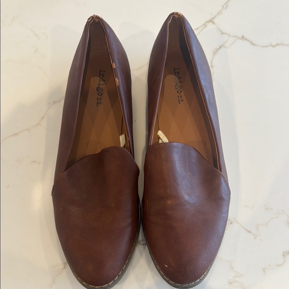 Indigo Dark Brown Leather Loafers